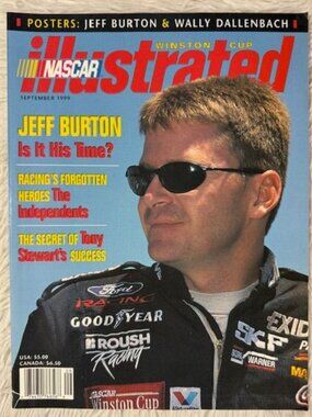 Vintage NASCAR Illustrated Sept. 1999 Jeff Burton Is It His Time? Issue Magazine